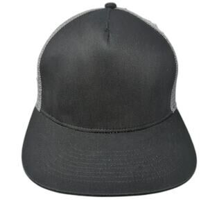 Chef Works Trucker Hat Black One Size Mesh Snapback Gray Accents Blank